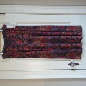 Soft Surroundings - L (14-16) - Long Patterned Boho Elastic Waist Skirt - NWT